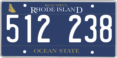 RI license plate 512238