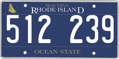 RI license plate 512239