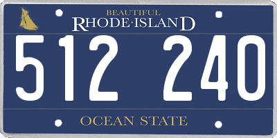 RI license plate 512240
