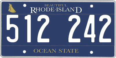 RI license plate 512242