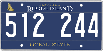 RI license plate 512244