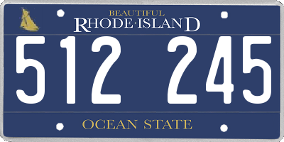 RI license plate 512245