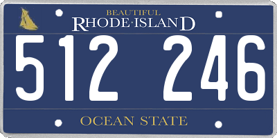 RI license plate 512246