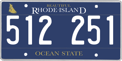 RI license plate 512251