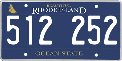 RI license plate 512252