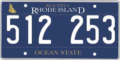 RI license plate 512253
