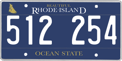 RI license plate 512254