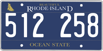 RI license plate 512258