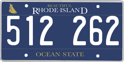 RI license plate 512262