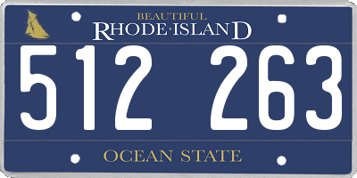 RI license plate 512263