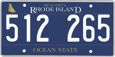 RI license plate 512265