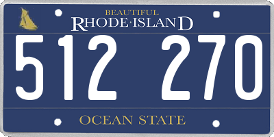 RI license plate 512270