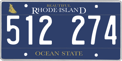 RI license plate 512274