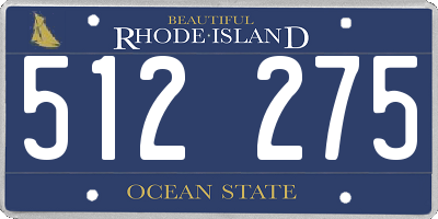 RI license plate 512275