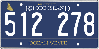 RI license plate 512278