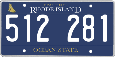 RI license plate 512281