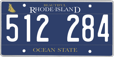 RI license plate 512284