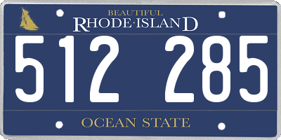 RI license plate 512285
