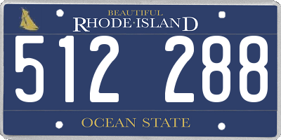 RI license plate 512288