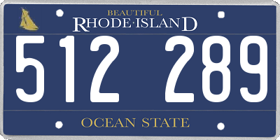RI license plate 512289