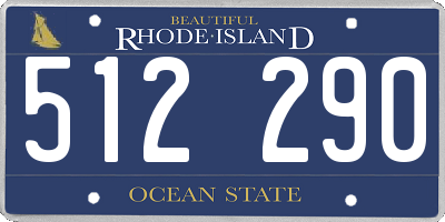 RI license plate 512290