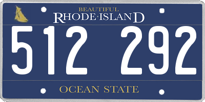 RI license plate 512292