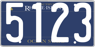 RI license plate 5123