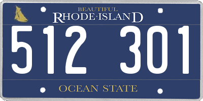 RI license plate 512301