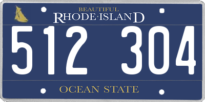 RI license plate 512304
