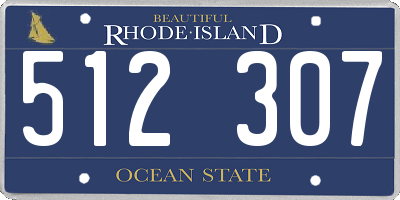RI license plate 512307