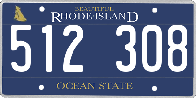 RI license plate 512308