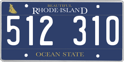 RI license plate 512310