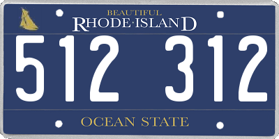 RI license plate 512312