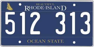 RI license plate 512313