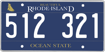 RI license plate 512321