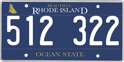 RI license plate 512322