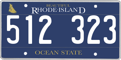 RI license plate 512323