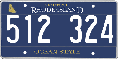 RI license plate 512324