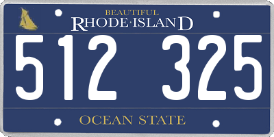 RI license plate 512325