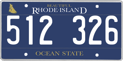 RI license plate 512326