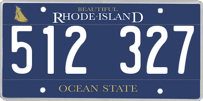 RI license plate 512327