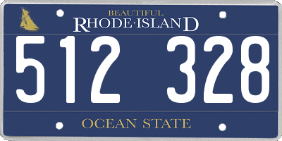 RI license plate 512328