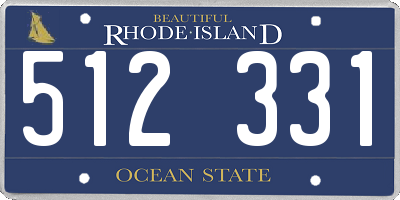 RI license plate 512331