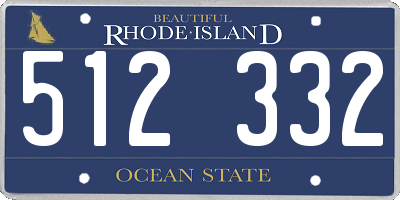 RI license plate 512332