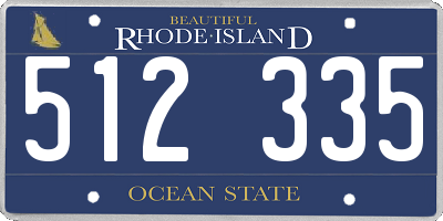 RI license plate 512335