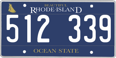 RI license plate 512339