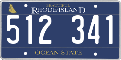 RI license plate 512341