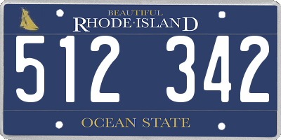 RI license plate 512342