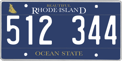 RI license plate 512344