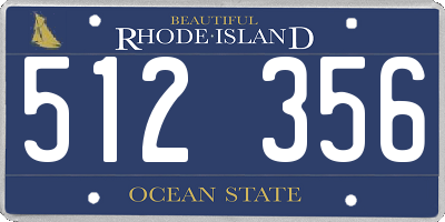RI license plate 512356